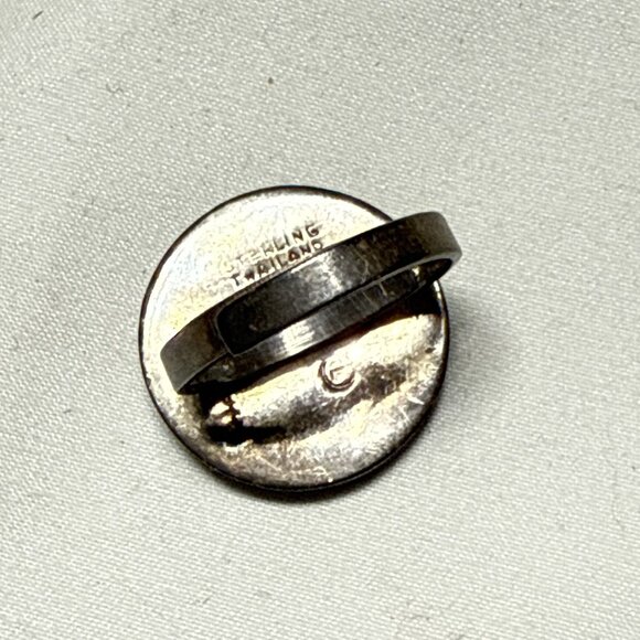 Vintage Taurus Sterling Zodiac Sign Ring Black Brass Engraved Bull Astrology Jew - Picture 8 of 13